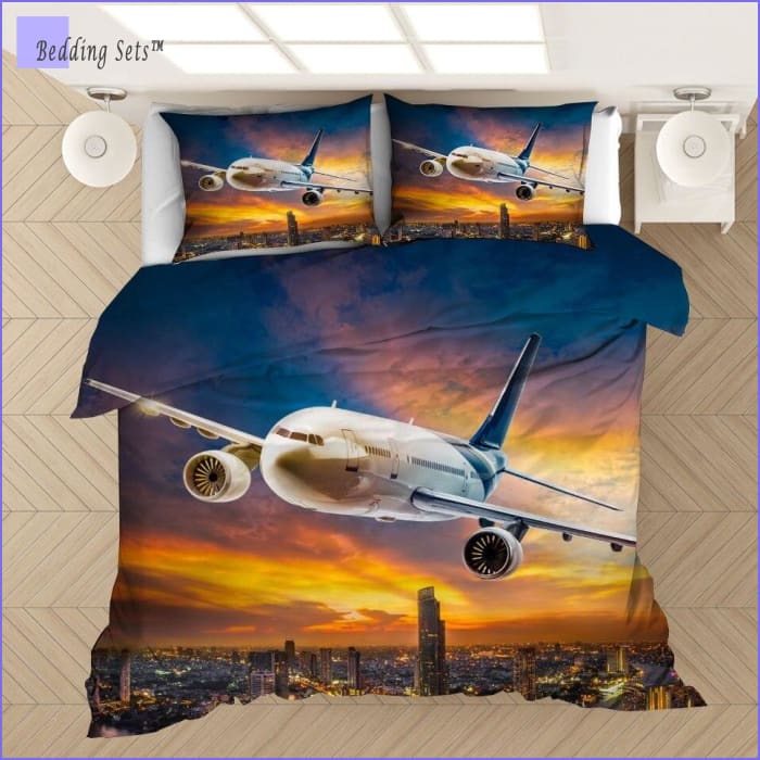 Airplane Bedding - Sunset Trip