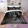 Black Horse Bedding Set - on Fire - Bedding-Sets™
