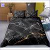 Black Marble Comforter Set - Bedding-Sets™