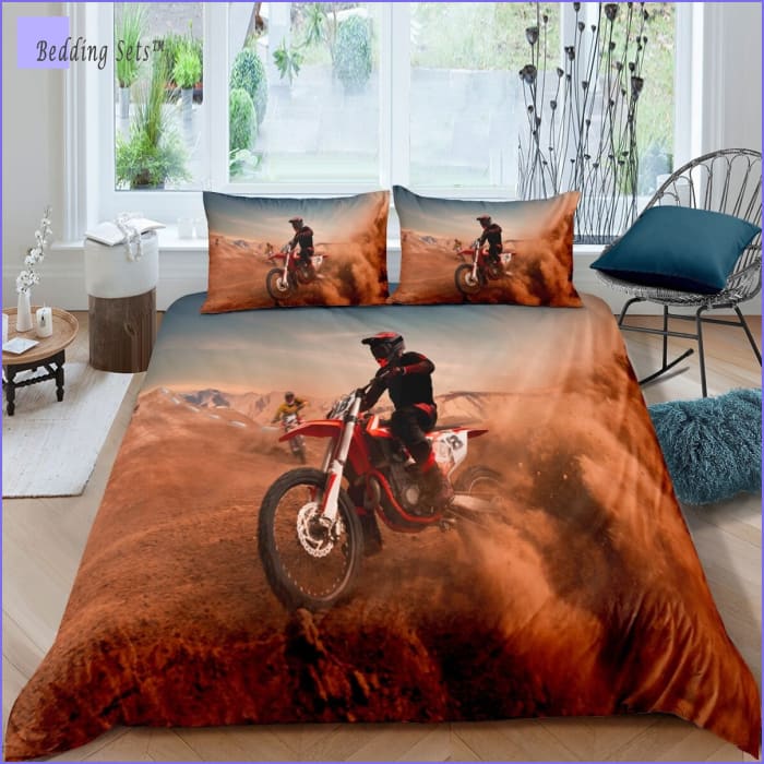 Dirt Bike Bedding - Desertic Ride - Bedding-Sets™