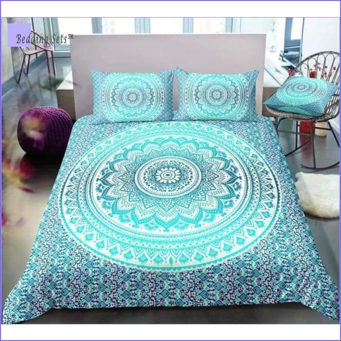 Bedding Set Mandala Bleu turquoise - Bedding-Store™