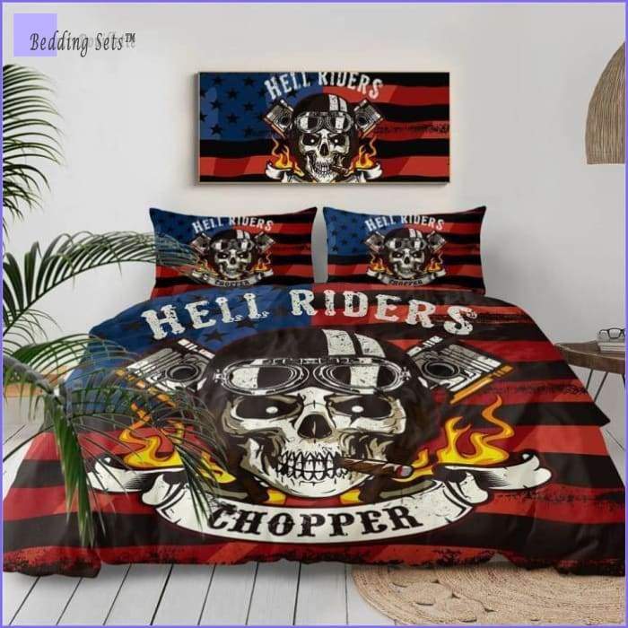 Motorcycle Bedding Set - Hell Riders