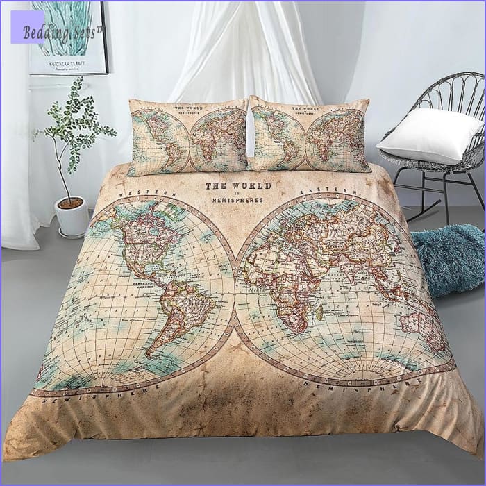 Old World Map Bedding