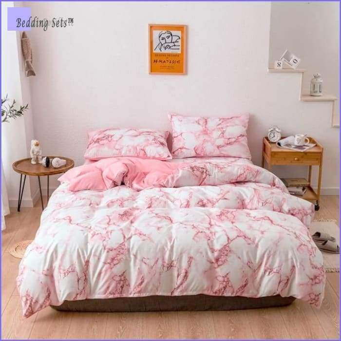 Pink Marble Bedding Set - Bedding-Store™