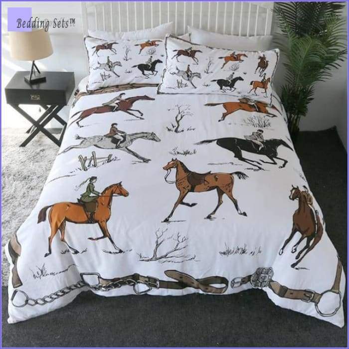 Printed Horses Bedding Set