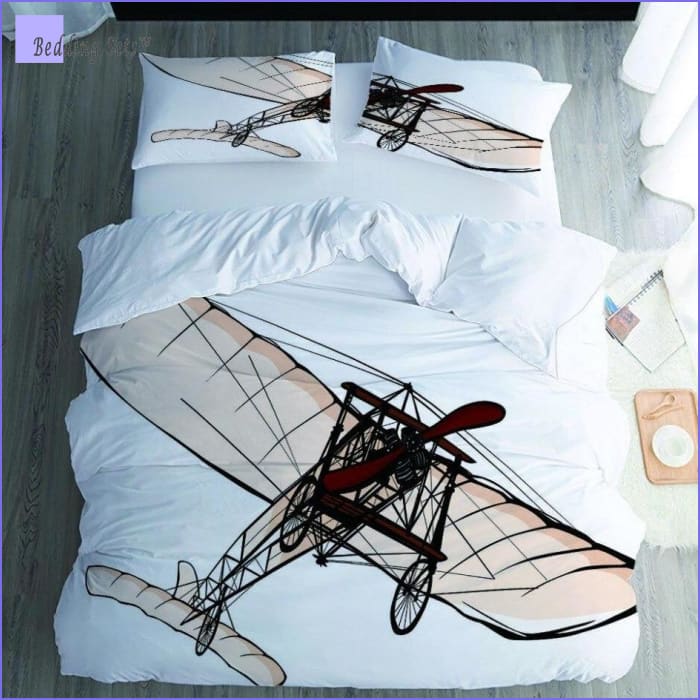Vintage Airplane Comforter Set - Bedding-Sets™