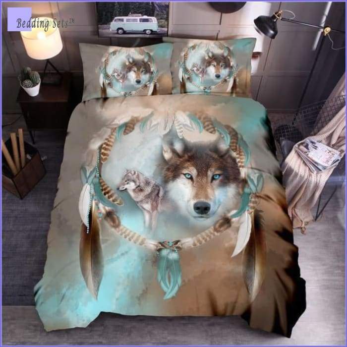 Wolf Dreamcatcher Bedding Set - Bedding-Sets™