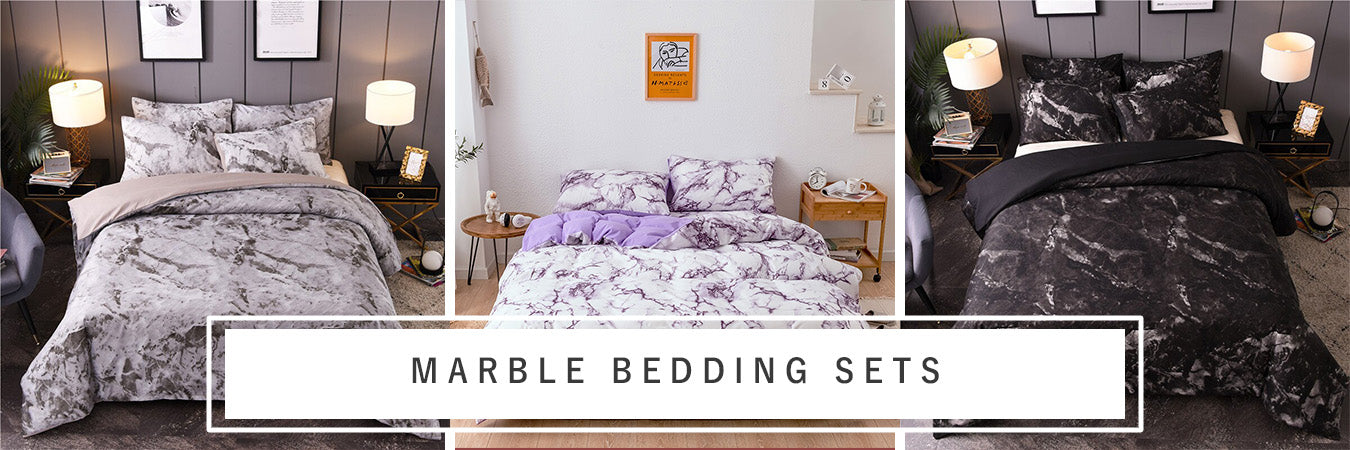 Marble comforter set