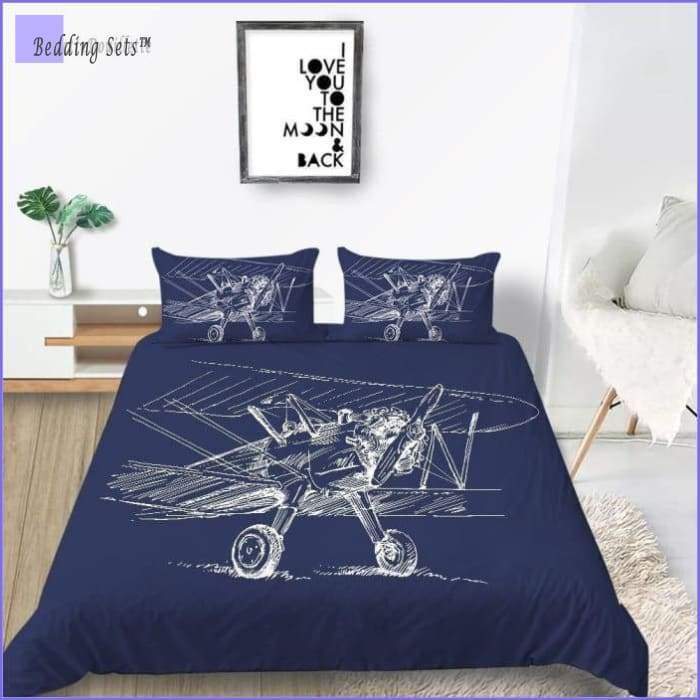 Airplane Bedding Set - Biplan - Bedding-Store™