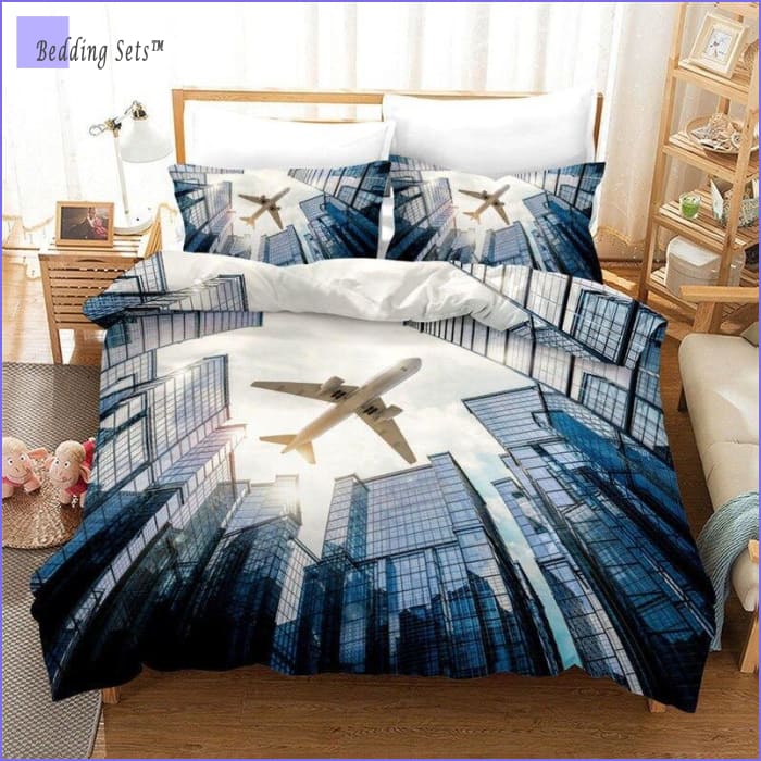 Airplane Bedding - City - Bedding-Sets™