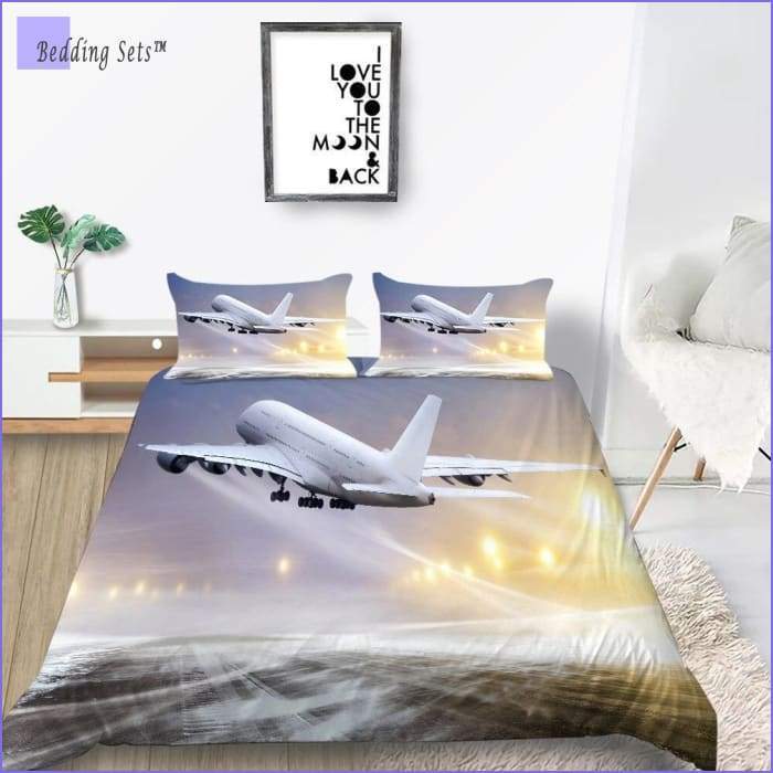 Bedding Set Avion - Décollage hivernal | Couettedouillette
