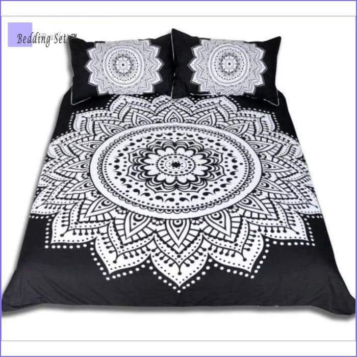Bedding Set Mandala - Dentelle Noire et Blanche - 
