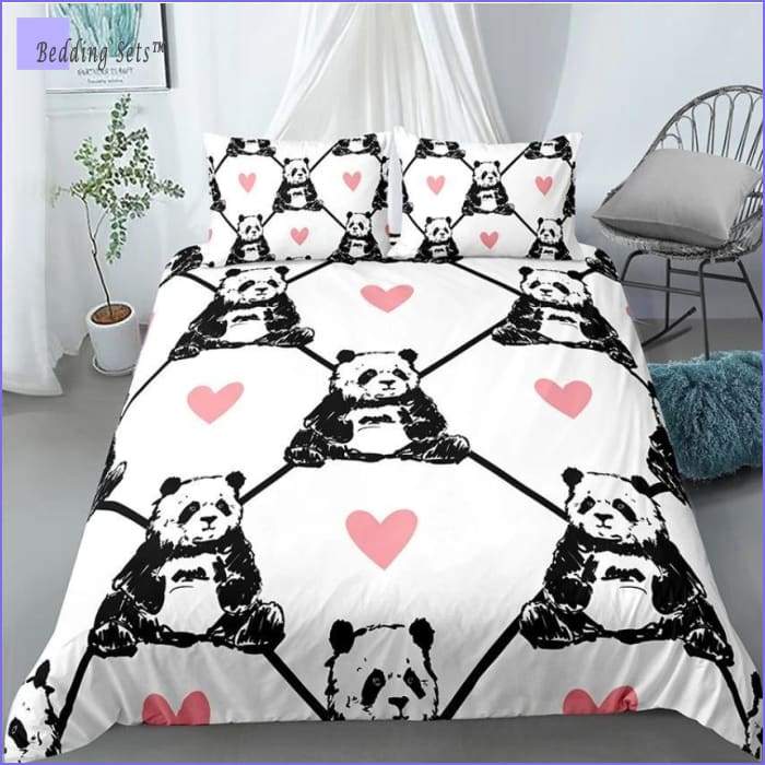 Bedding Set Panda in love | Couettedouillette