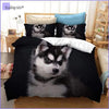 Black and White Puppy Bedding Set - Bedding-Sets™