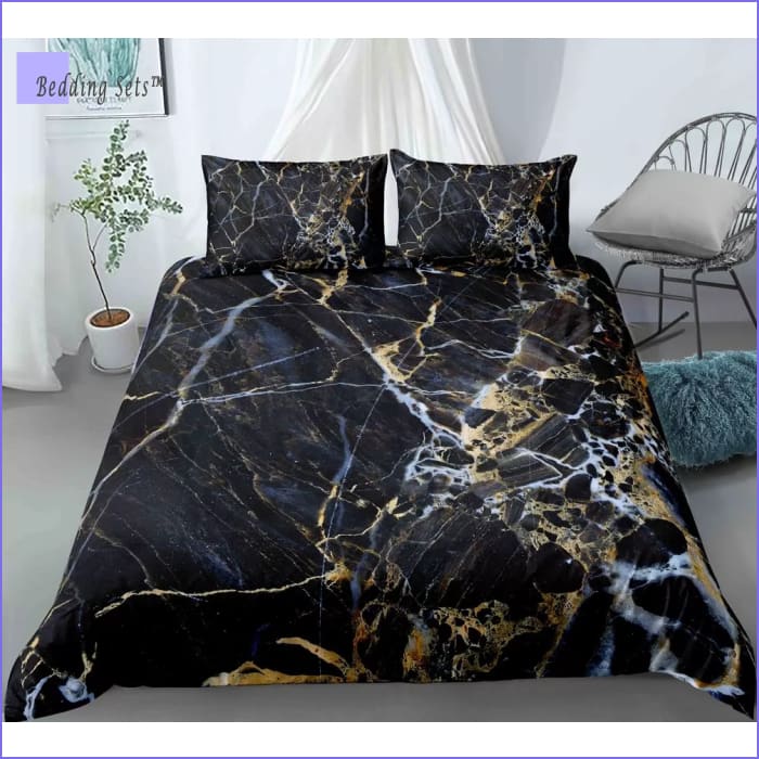 Black Marble Comforter Set