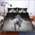 Black & White Horse Bedding Set - Galloping - Bedding-Sets™