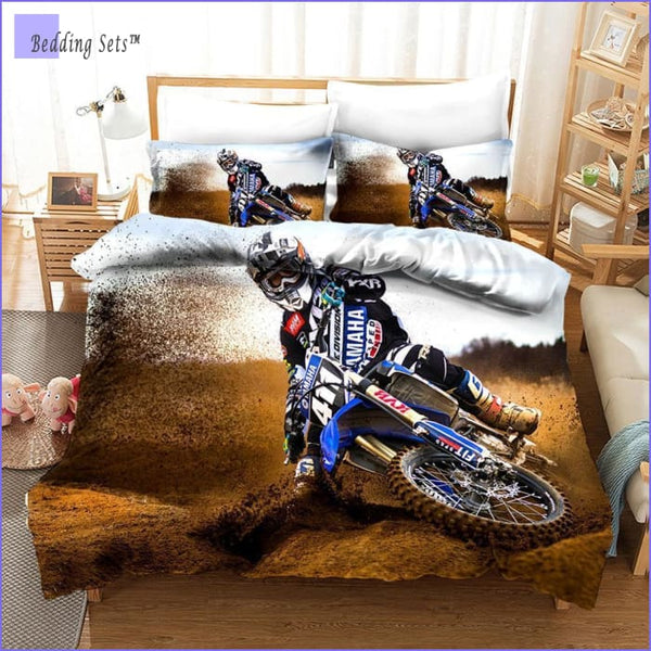 Dirt Bike Comforter Set Twin Motocross Comforter Retro American