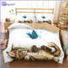 Cat Bedding Set - Blue Butterfly - Bedding-Sets™
