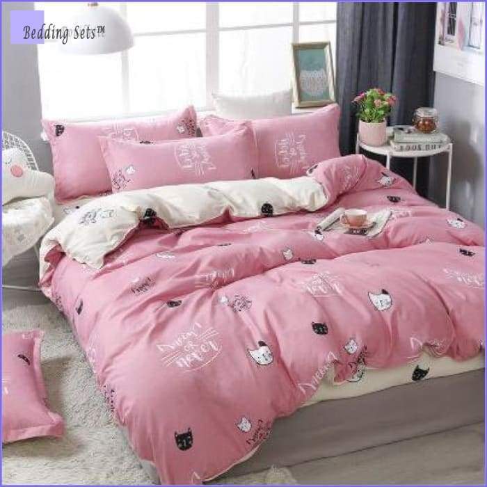 Cat head Bedding Set - Meown or Never - Bedding-Sets™