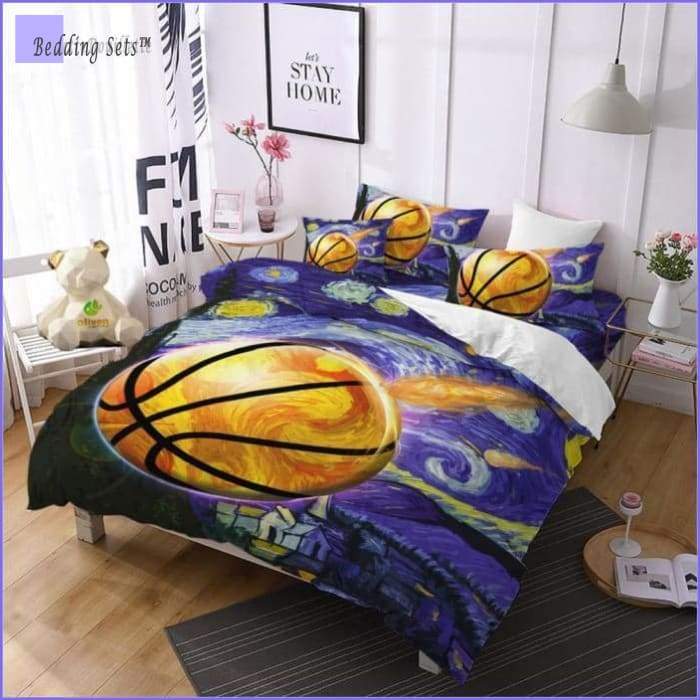 Child Painting Basketball Bedding Set | Bedding-Store™