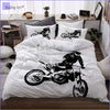 Dirt Bike Bedding - Black & White - Bedding-Sets™