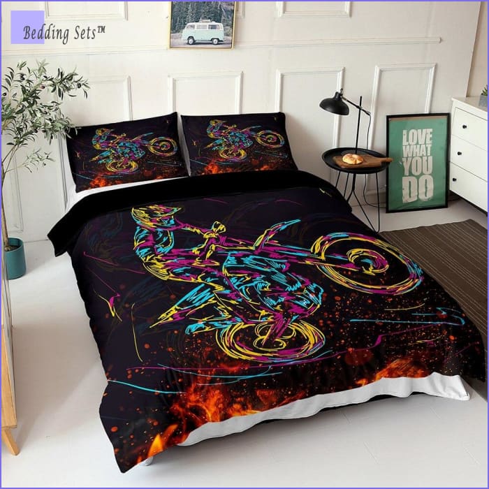 Dirt Bike Bedding - Glow - Bedding-Sets™