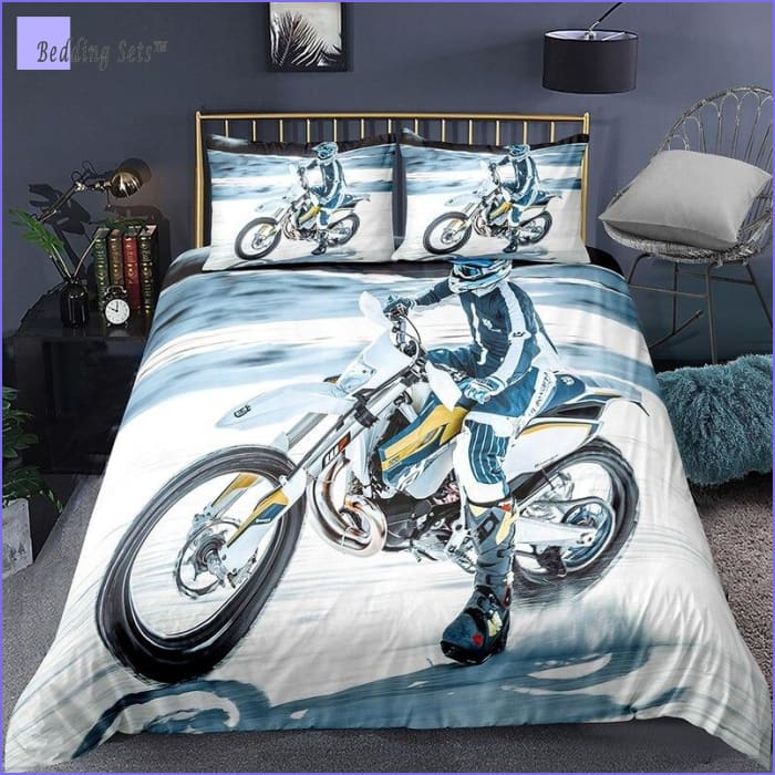Dirt Bike Bedding - Snow Rider - Bedding-Sets™