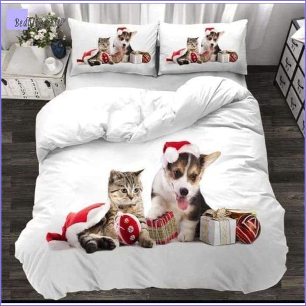 Pug christmas duvet top set