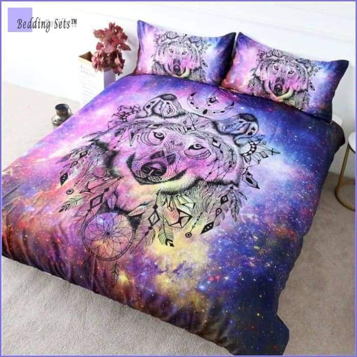 Dream Catcher Bedding - Native American Wolf