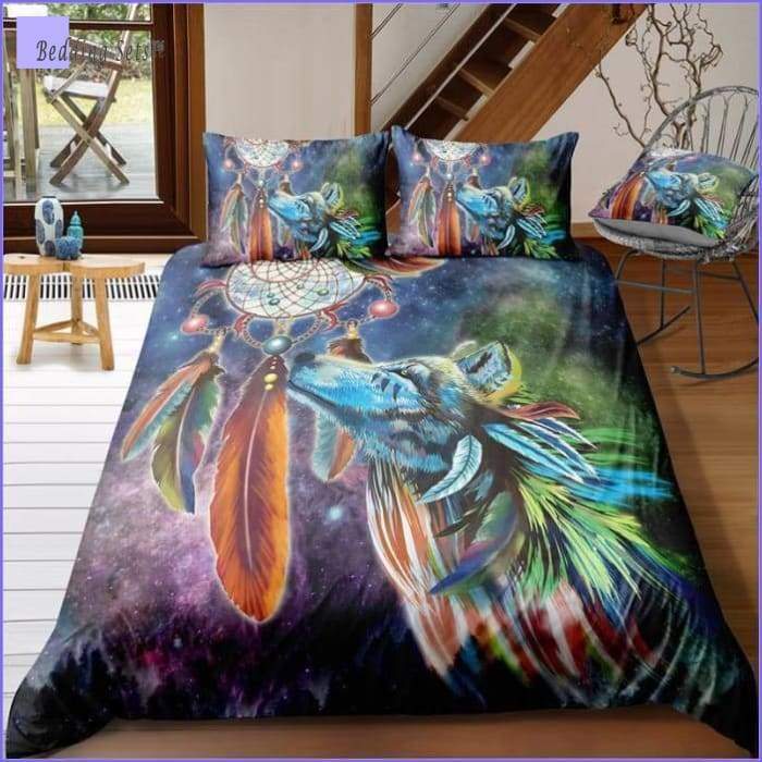 Dream Catcher Bedding - Native Wolf