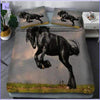 Elegant Black Horse Bedding Set - Bedding-Sets™