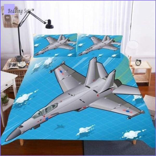 Bedding Set Avion de chasse Enfant | Couettedouillette