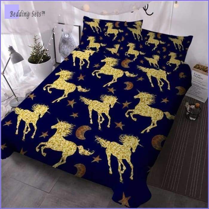 Golden Horses Bedding Set