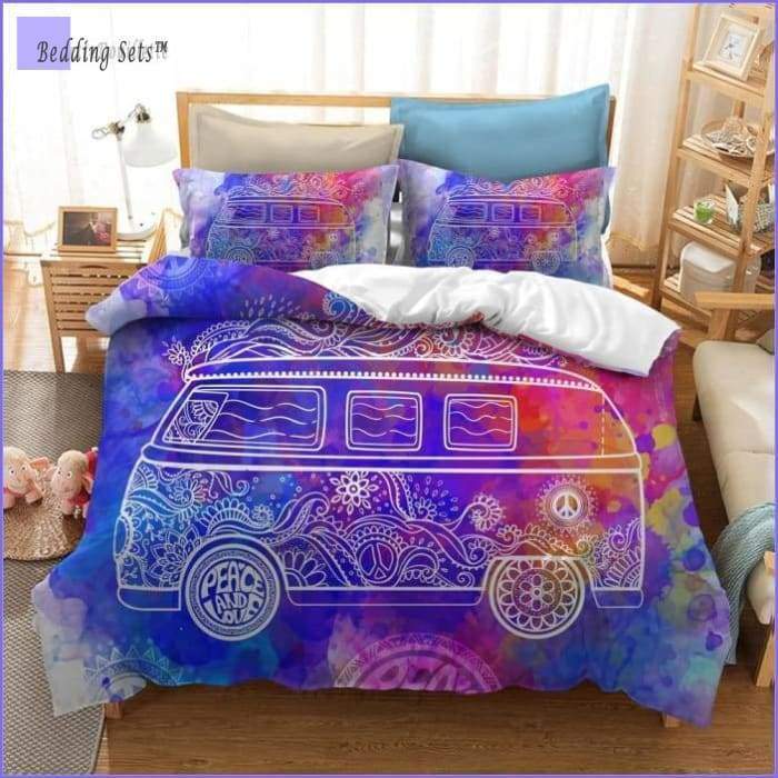 Hippie Bedding Set Boho - Rainbow RoadTrip - Bedding-Store™