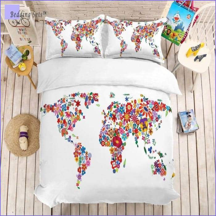 Hippie Bedding Set - Worldmap - Bedding-Sets™