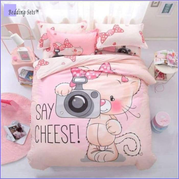 Kitten Bedding Set - Pink - Bedding-Sets™