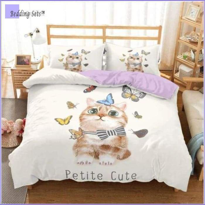Kitty Cat Bedding Set - Butterflies - Bedding-Sets™
