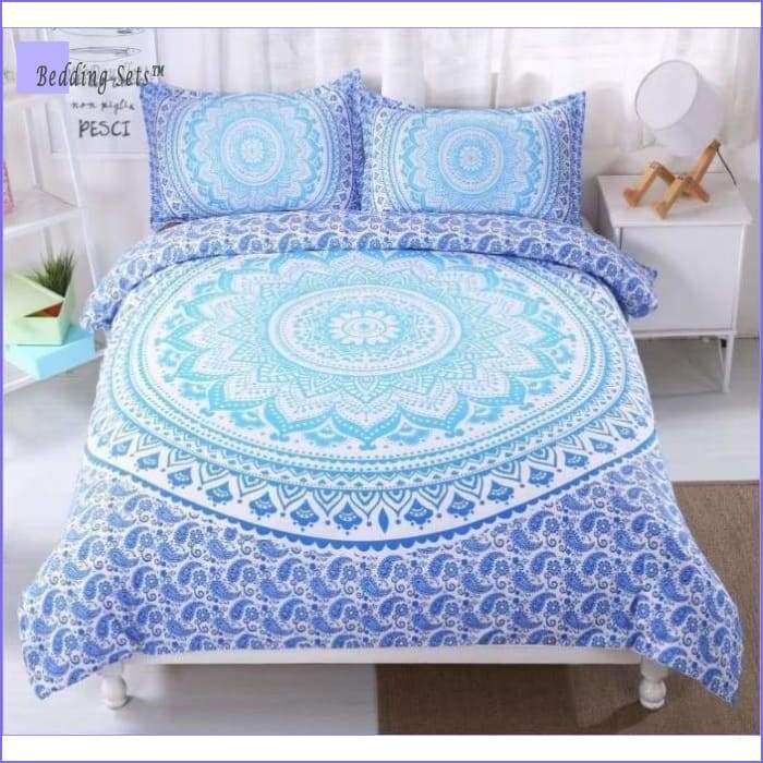 Bedding Set Mandala - Dégradé de Bleus - Bedding-Store™