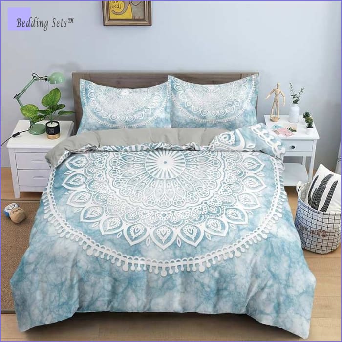 Mandala Bedding - Sky Blue Lotus