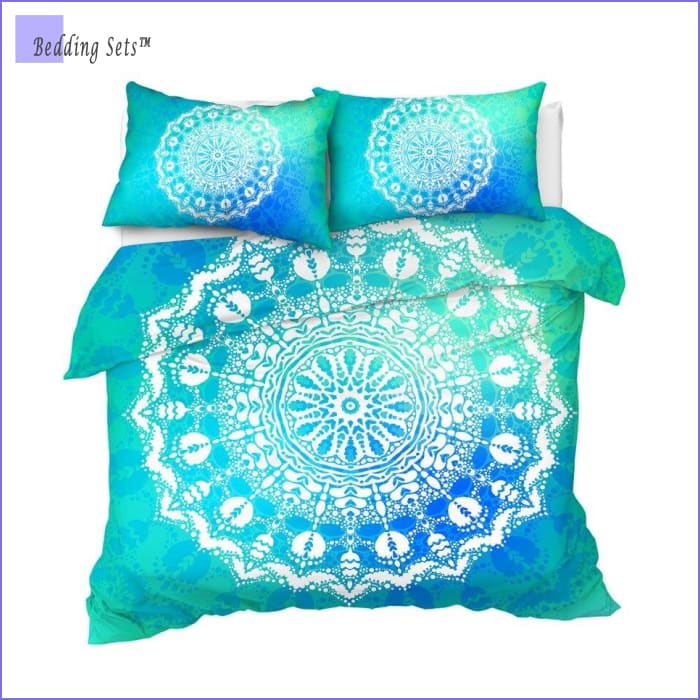 Mandala quilt Bedding - Turquoise