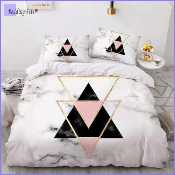 Marble Bed Set - Triangulation - Bedding-Sets™