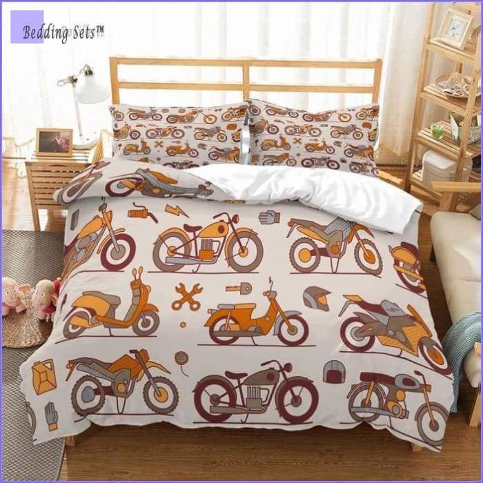 Motorcycle Bedding Set - Vintage Style - Bedding-Sets™