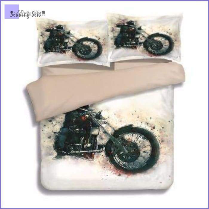 Motorcycle Bedding Set - White Custom
