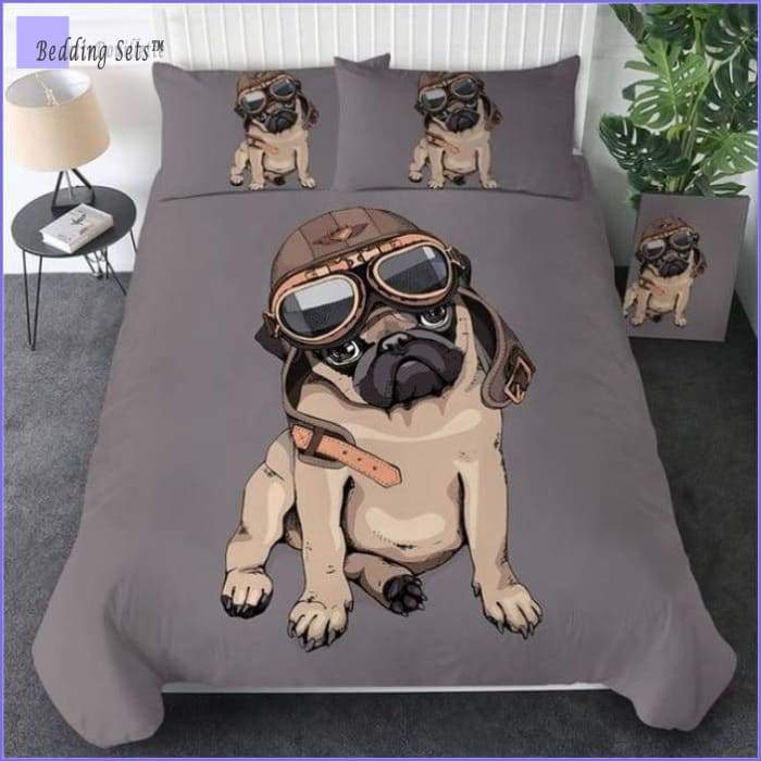 Pug Bedding Set - Aviator