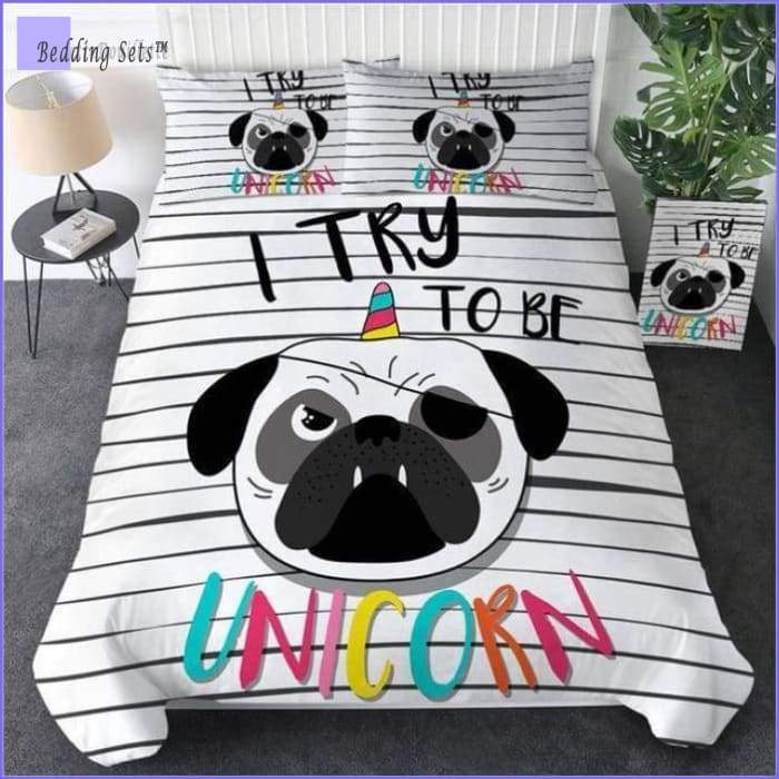 Pug Bedding Set - Unicorne - Bedding-Sets™