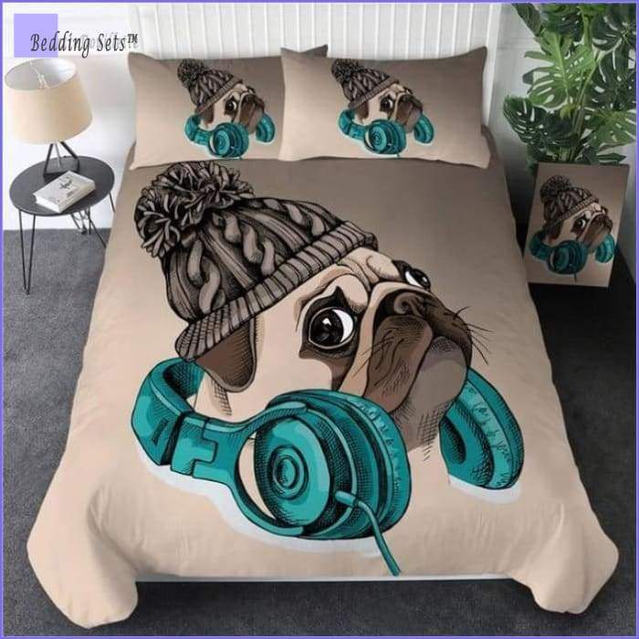 Pug Bedding Set - Winter