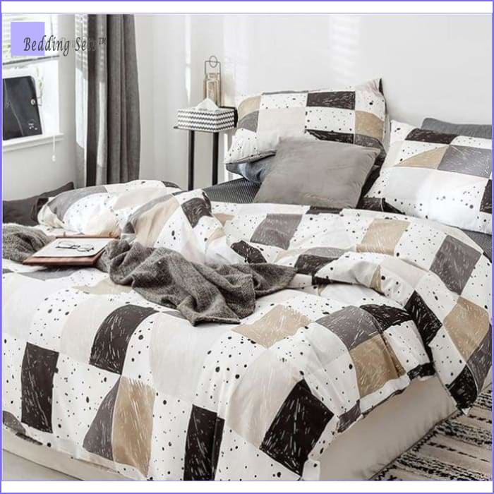 Bedding Set Scandinave - Mosaïque Beige - Bedding-Store™