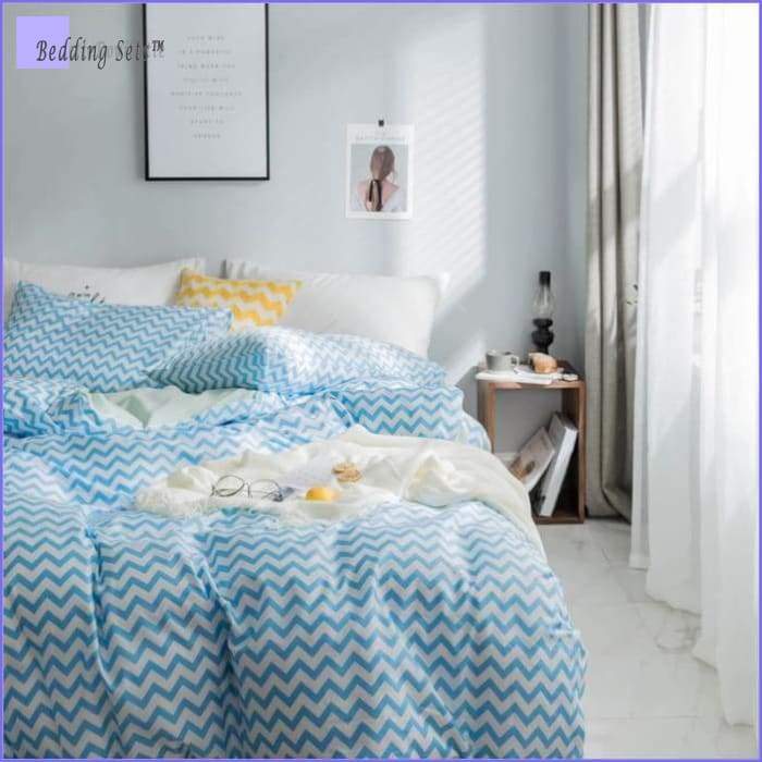 Bedding Set Scandinave Bleu Océan | Couettedouillette