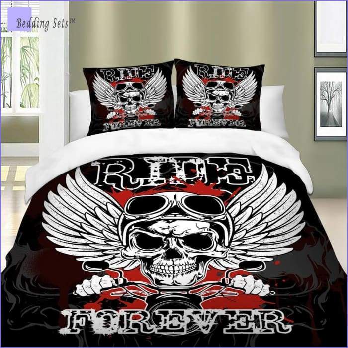 Skull Bedding Set - Biker