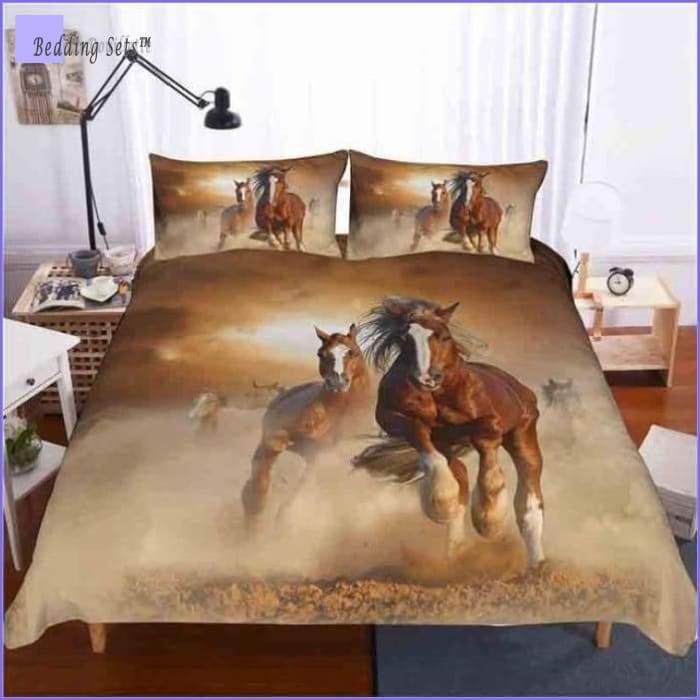 Horses Printed Sheet Set Twin